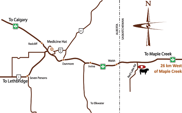 map to Cattle Creek Ranch